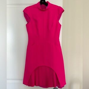 Karen Millen Military Dress Hot Pink Size 6 US NWT